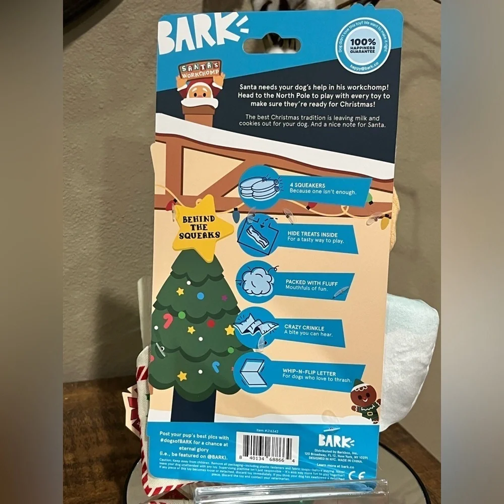 Bark Santa's Workshop Toy Set for Dogs, new!
